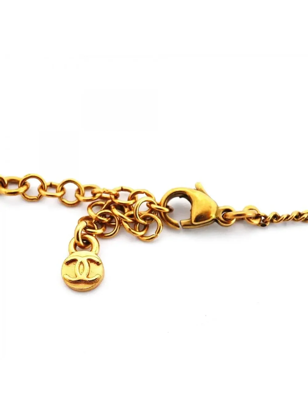 Chanel Cc Logo Clover Pendant Necklace #288078C90B